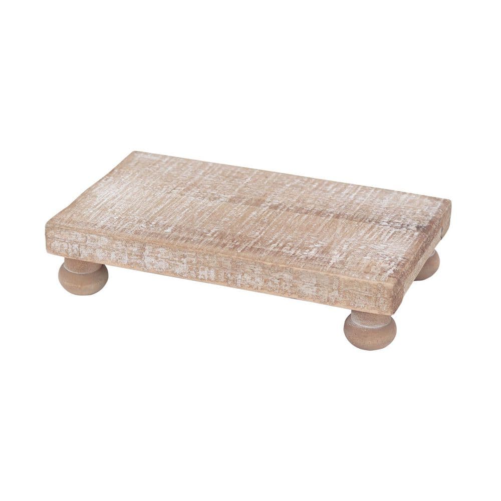 Light Coffee Color Rectangle Solid Wood 7.9 in. Decorative Stand price history on PriceWatchPro