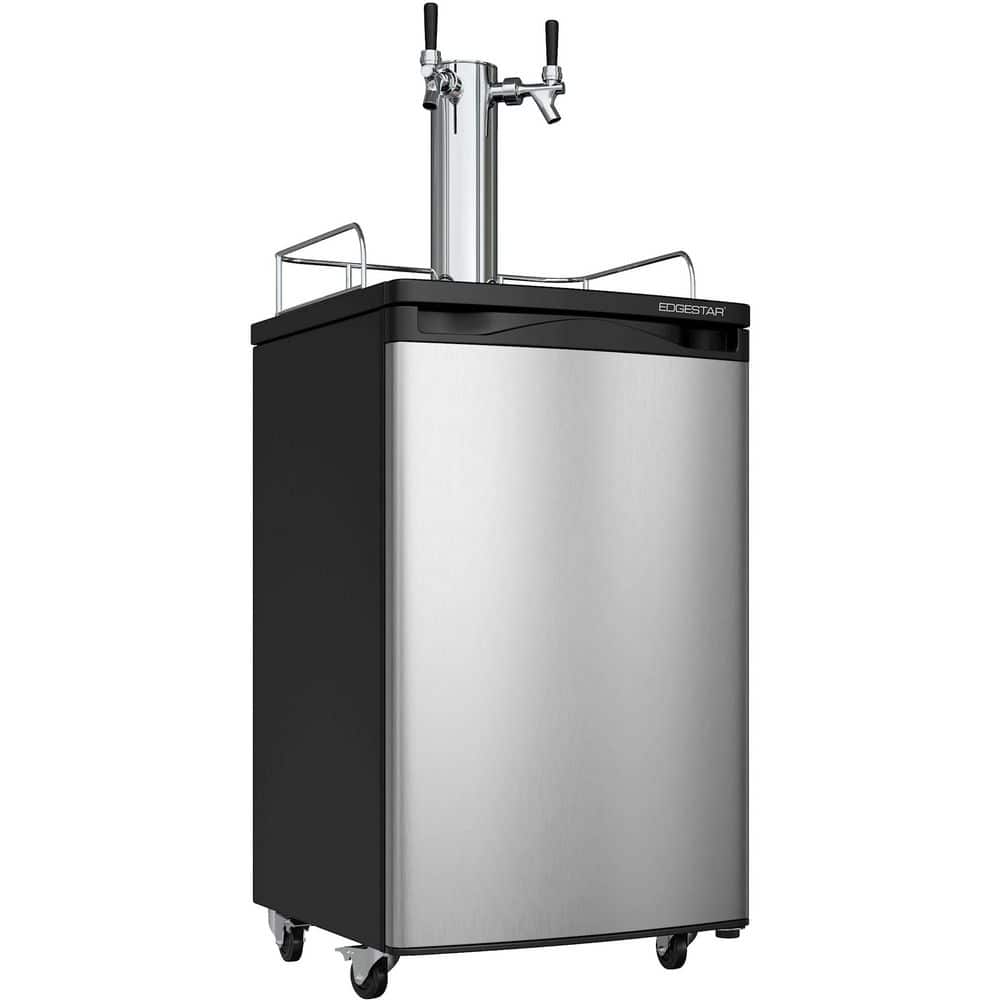 EdgeStar Twin Tap 20 Full Size Beer Keg Dispenser with Low