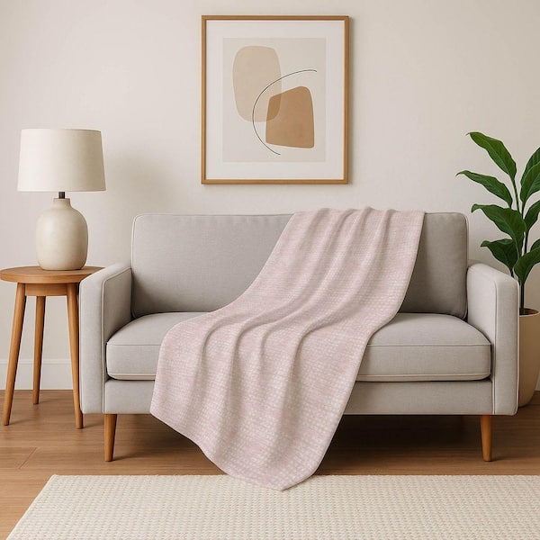 Premium Machine Washable ASB890 Pink 50 in. x 70 in. Sherpa Throw Blanket