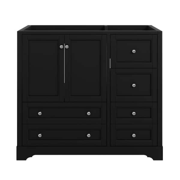 Staykiwi 35.43 in. Bath Vanity Cabinet Without Top in Black Unassembled