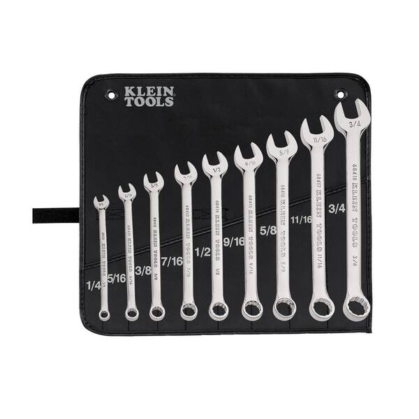 ムク　sar Klein Tools 9-Piece SAE Combination Wrench Set 68402 - The Home Depot