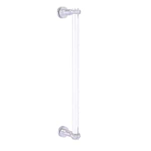 Clearview 18 in. Single Side Shower Door Pull with Twisted Accents in Satin Chrome