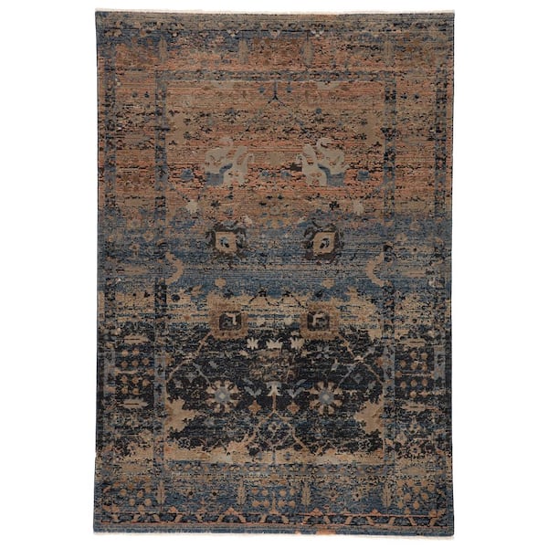 Jaipur Living Caruso Blue/Taupe 7 ft. 10 in. x 11 ft. 1 in. Oriental Area Rug