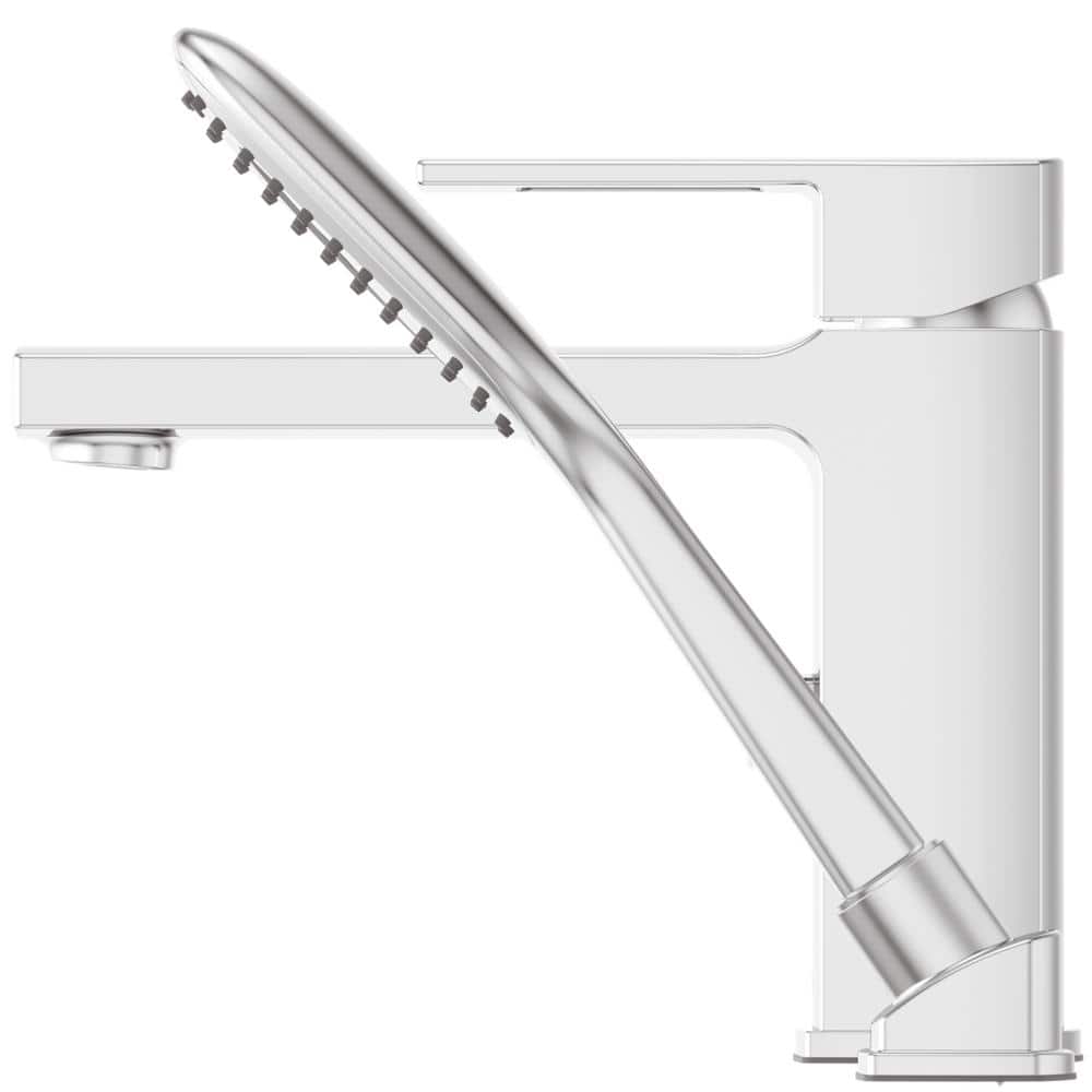 Polished Chrome Single Handle Deck Mounted Tub Faucet with Handshower