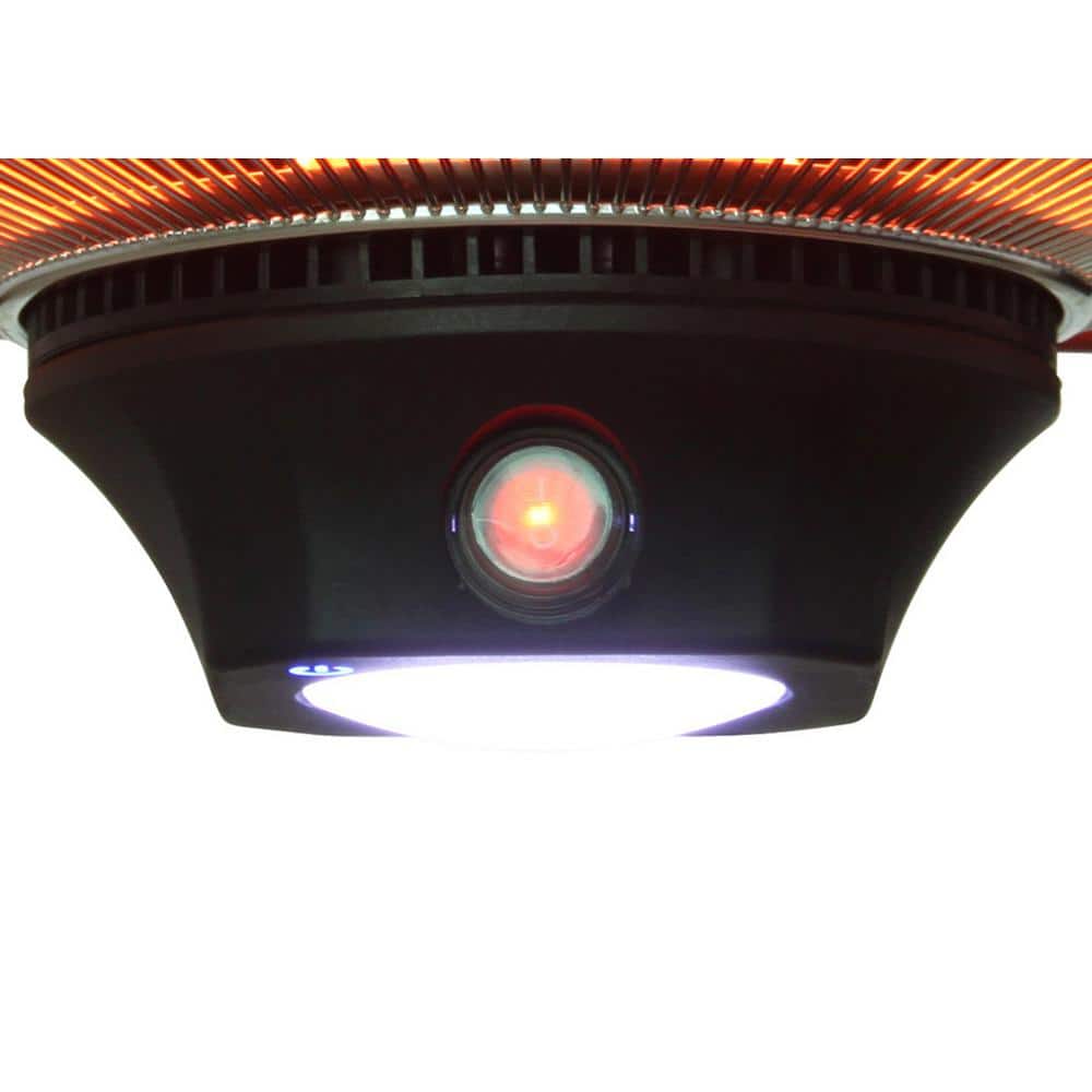Black Aluminum and Steel Hanging Infrared Electric Heater