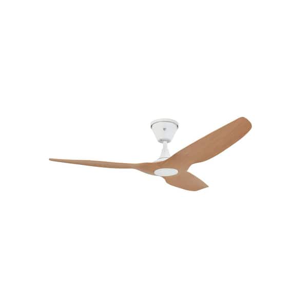Big Ass Fans Haiku Coastal 52 in. Smart Outdoor Coastal Caramel/White Universal Mount W/ 5 in. Ext Tube Ceiling Fan Remote Plus App