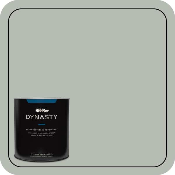 BEHR DYNASTY 1 qt. #HDC-AC-21 Keystone Gray One-Coat Hide Satin Enamel Interior Stain-Blocking Paint and Primer