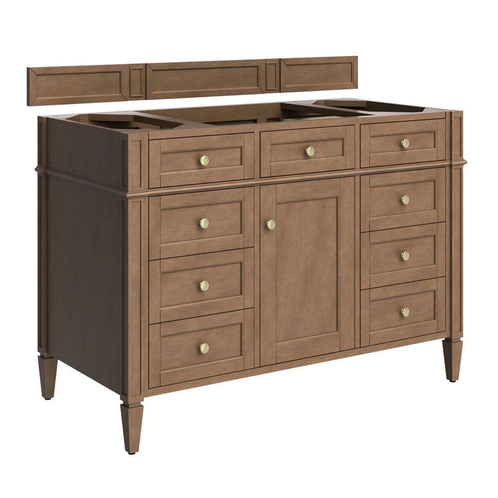 Brittany 47.8 in. W x 22.9 in. D x 32.6 in. H Single Bath Vanity Cabinet Without Top in Pecan price history on PriceWatchPro