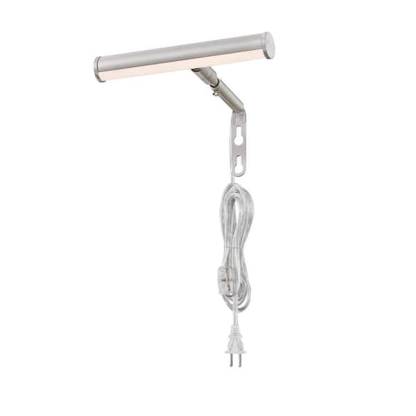 7 in. 2-Watt Brushed Nickel Adjustable Integrated LED Picture Light, 3000K