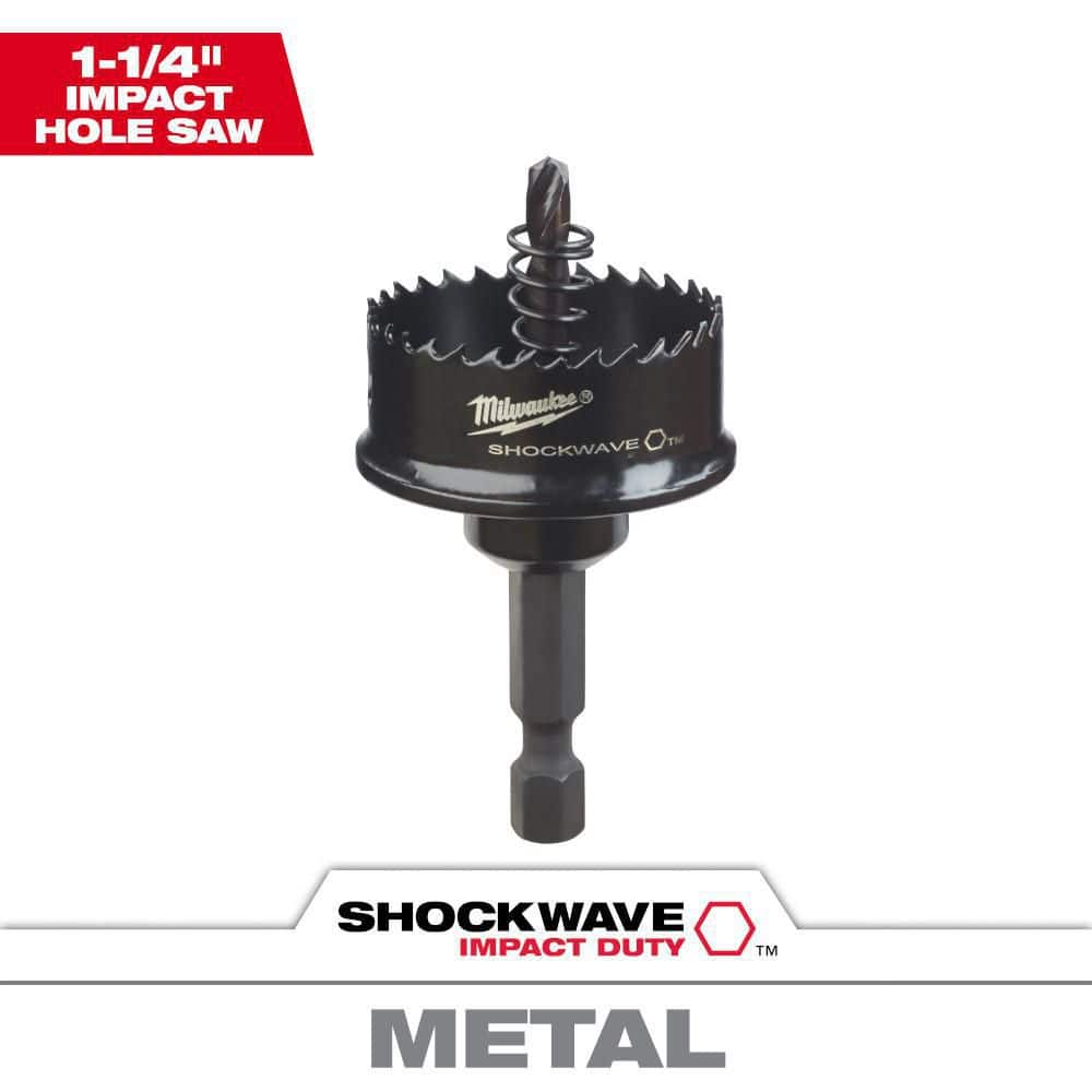 Milwaukee 1-1/4 in. SHOCKWAVE IMPACT DUTY Hole Saw 49-56-9825 - The Home  Depot