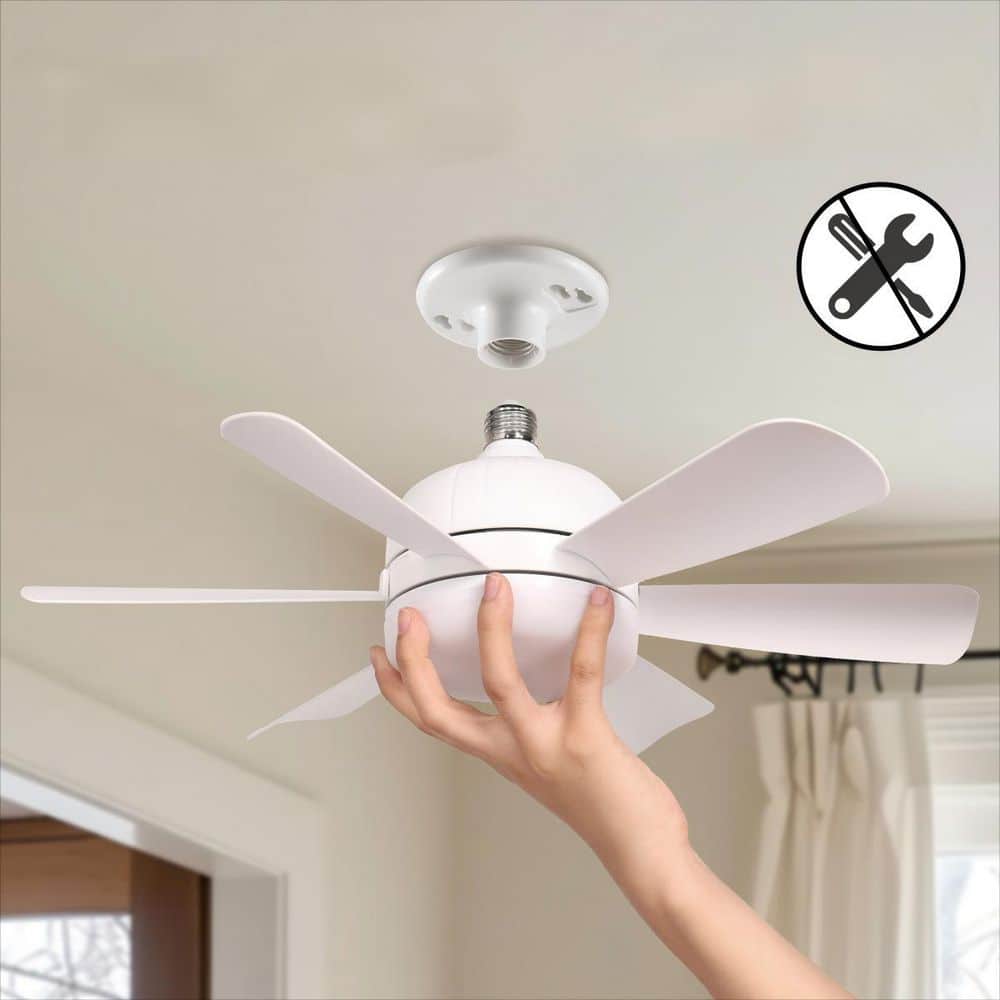 17.7 in. Foldable Garage Ceiling Fan in White with 2.4G Remote, 6-Speed Wind Control and 3 CCT LED Light price history on PriceWatchPro