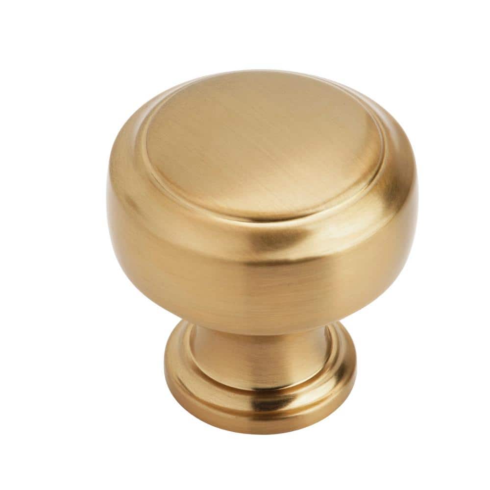 Champagne Bronze Round Cabinet Knob with Mounting Hardware
