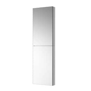 15 in. W x 52 in. H x 5 in. D Frameless Recessed or Surface-Mounted Bathroom Medicine Cabinet