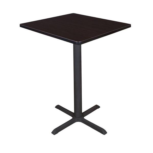 Regency Bucy Mocha Walnut 30 in. Square Cafe Table