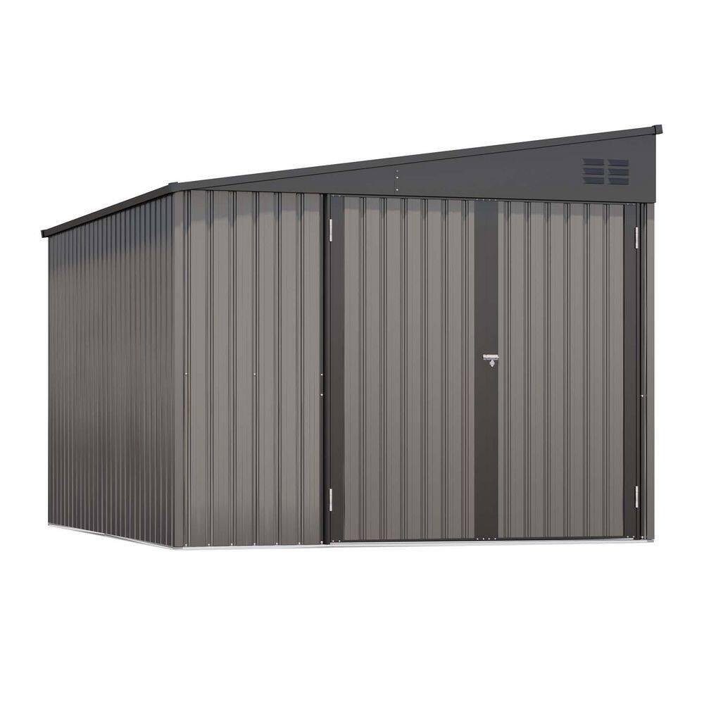 8 ft. W x 10 ft. D Gray Metal Shed with Vents (80 sq. ft.) price history on PriceWatchPro