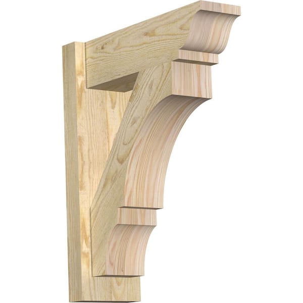 Ekena Millwork 6 in. x 22 in. x 18 in. Douglas Fir Balboa Traditional Rough Sawn Outlooker