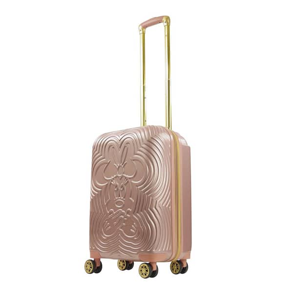 Ful Disney Playful Minnie Mouse Molded Hardside Expandable 21" spinner, Rose Gold
