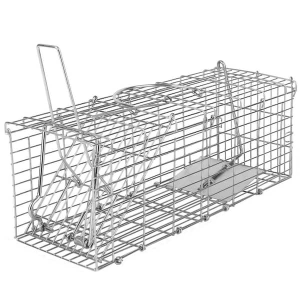 Sunocity 1-Piece Rat Trap Cage Humane Live Rodent Trap Cage Galvanized ...