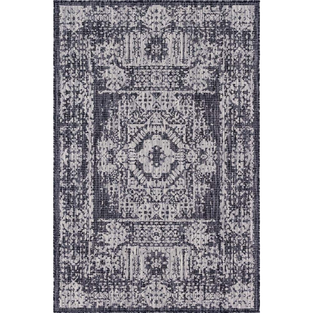 Charcoal Timeworn Outdoor 4 ft. x 6 ft. Area Rug price history on PriceWatchPro