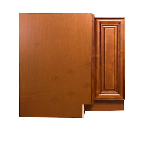 LIFEART CABINETRY Cambridge Assembled 36 in. x 34.5 in. x 24 in. Base Lazy Susan Cabinet in Chestnut