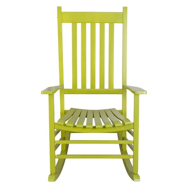 Shine Company Vermont Porch Rocker Lime Wood Outdoor Rocking Chair
