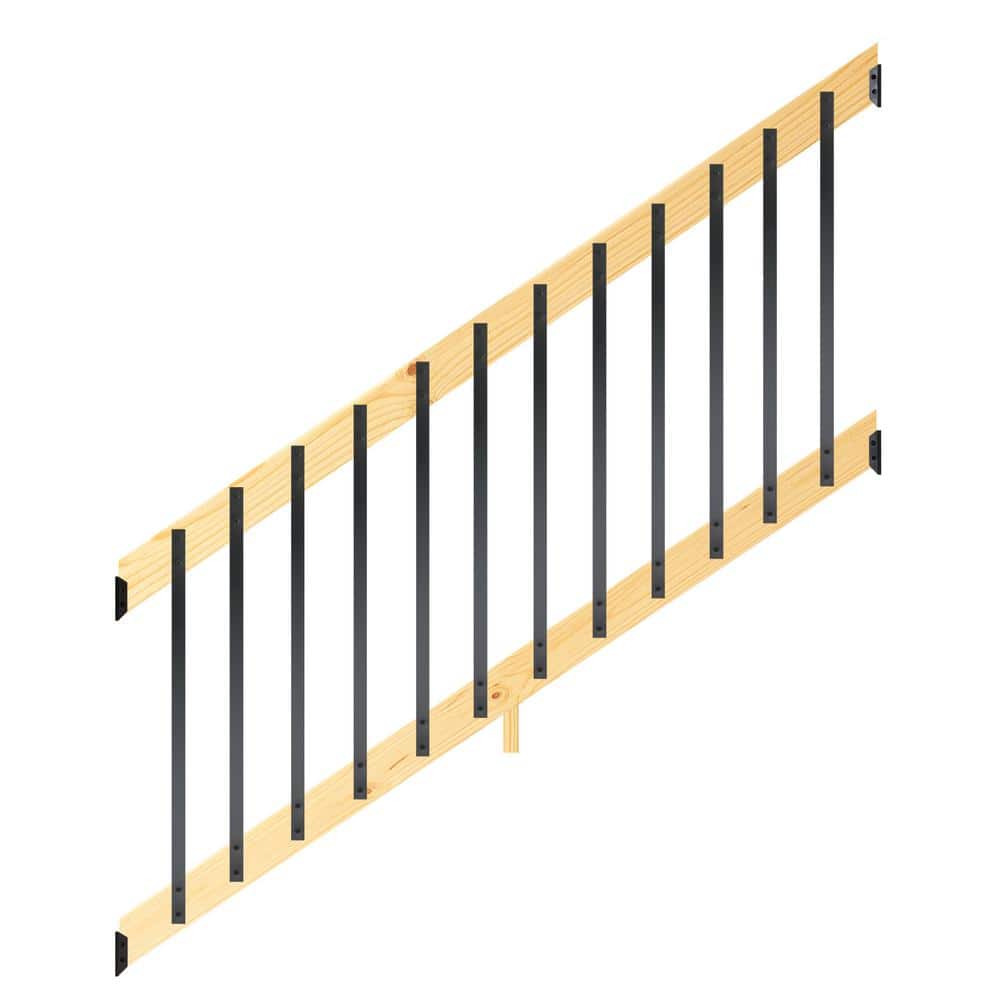 Prowood 6 Ft Southern Yellow Pine Stair Rail Kit With Aluminum