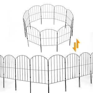23.6 in. x 13 in. x 10 ft. Green Border Folding Steel Fence Lawn Patio Yard Garden Fence (10-Pieces)