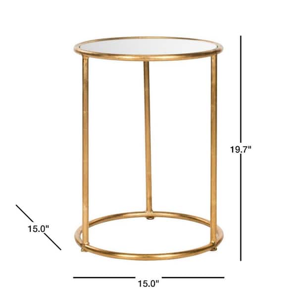 Safavieh Shay Gold Mirror Top End Table Fox2523a The Home Depot Safavieh Shay Gold Mirror Top End Table, Gold Side Table With Mirror Top