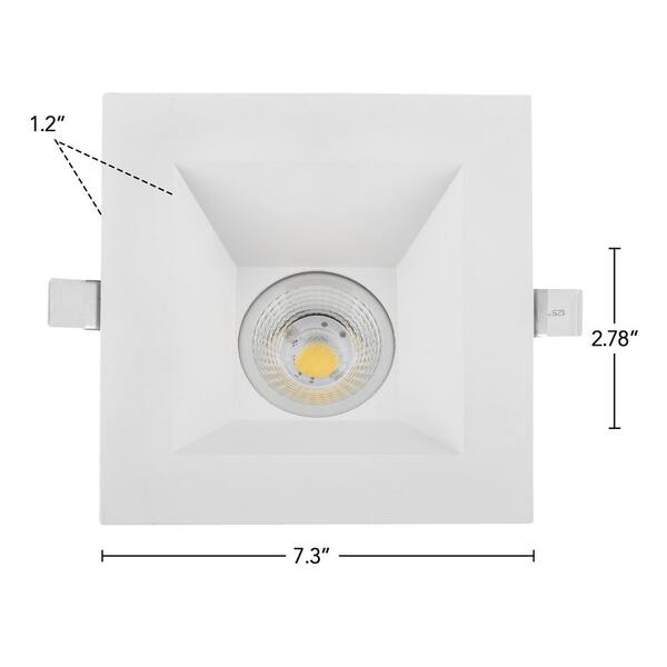6 Inch LED Surface Mount Downlight With Emergency Battery Backup - 1200 Lumens, 5CCT Selectable, 120-277V