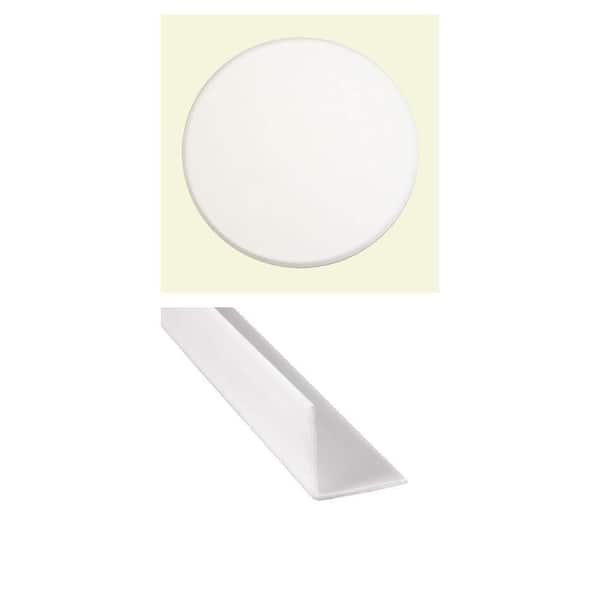 1-1/8 in. x 48 in. White Corner Shield and 5 in. Self-Adhesive Wall Protector Combo (5-Pack)