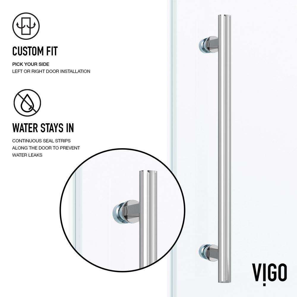 Elan Chrome 60" Frameless Sliding Tub Door with Laminated Glass