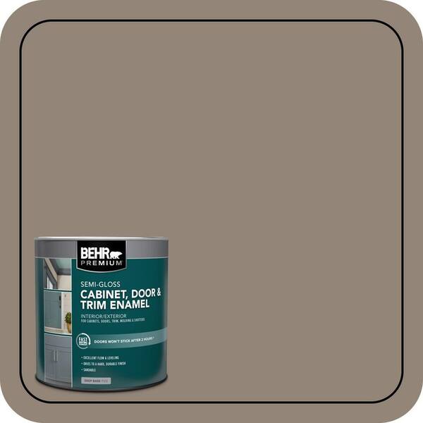 BEHR PREMIUM 1 qt. #N220-5 Ottertail Semi-Gloss Enamel Interior