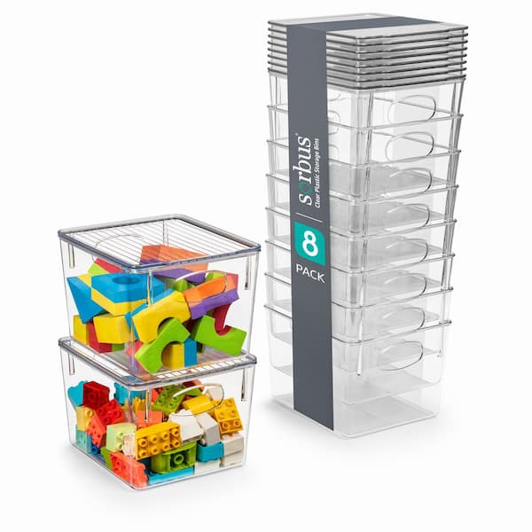 Sorbus Plastic Food Storage Container with Lids (8-Pack)