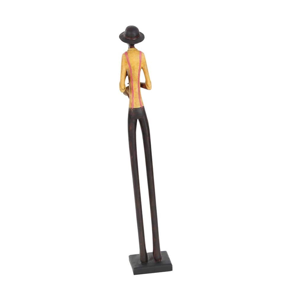 Eclectic Long-Legged Jazz Band Musician Glass Sculptures, 24" Set of 4