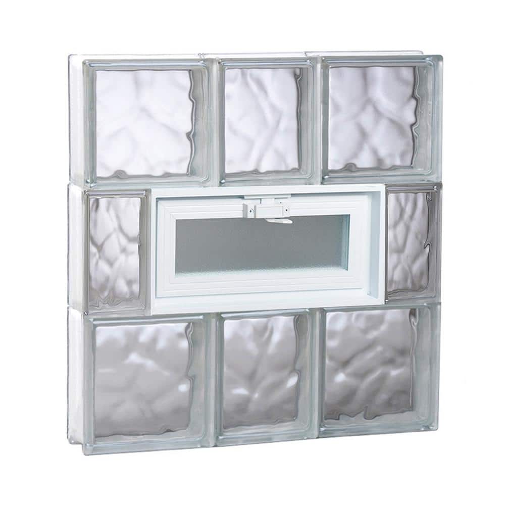 21.25 in. x 23.25 in. x 3.125 in. Frameless Wave Pattern Vented Glass Block Window price history on PriceWatchPro