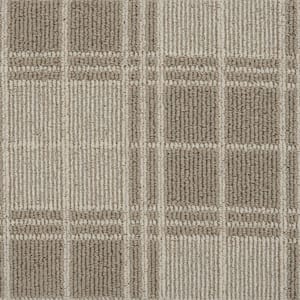 Checkerboard - Color Silt/Ivory Pattern Custom Area Rug with Pad