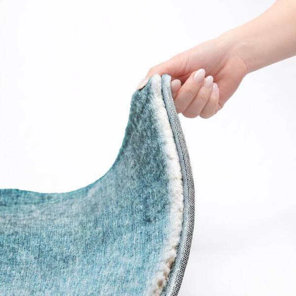 Dream Shag Premium Machine Washable Abstract ADS690 Olive 5 ft. x 7 ft. 6 in. Area Rug