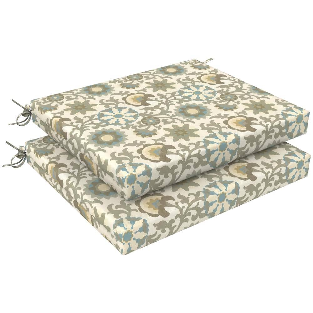 18.5 x 16 x 2 Outdoor Chair Cushions, Water-Repellent Patio Seat Pads with Ties, Floral Symphony, Set of 2 price history on PriceWatchPro