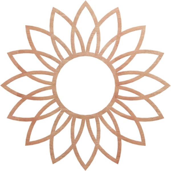 Ekena Millwork 0.25 in. x 40 in. x 40 in. Wood Medallion Moulding
