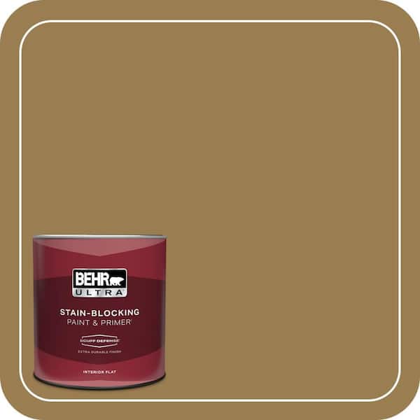 BEHR ULTRA 1 qt. #320F-6 Wool Tweed Extra Durable Flat Interior Paint & Primer