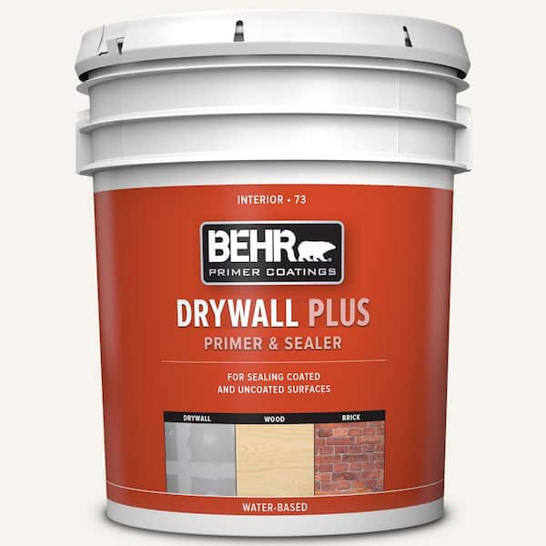 BEHR 5 Gal. White Acrylic Interior Drywall Plus Primer and Sealer
