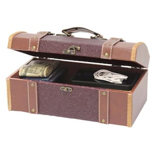 Wooden Treasure Chest and Shoe Box Ideal as Keepsake Box, Jewelry Box, or Photo Storage Box
