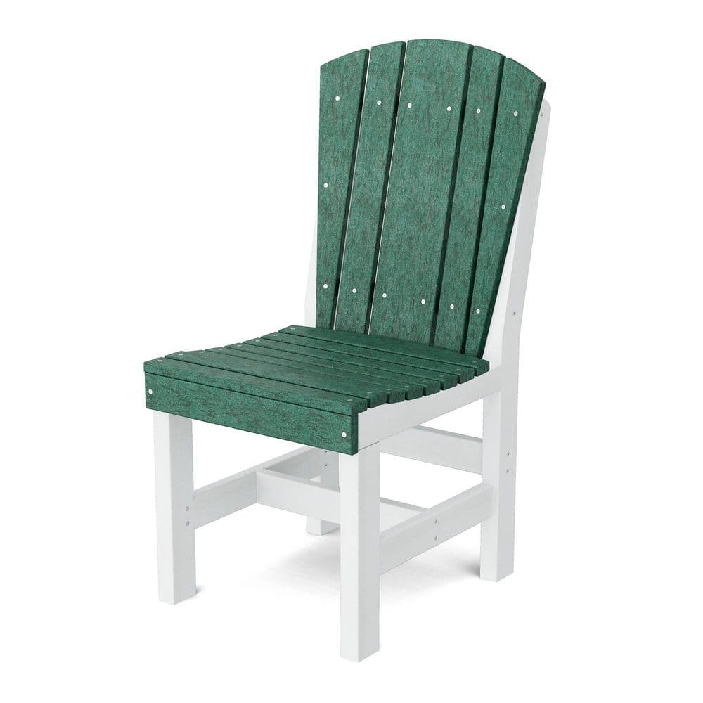 Heritage Turf Green and White HDPE Plastic Outdoor Dining Side Chair price history on PriceWatchPro