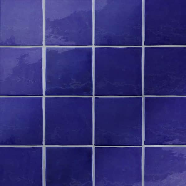 Viva Azul 4 in. x 4 in. Ceramic Wall Tile (5.28 sq. ft./Case)