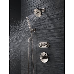Grail 1-Spray Patterns 1.75 GPM 1.88 in. Wall Mount Handheld Shower Head in Stainless