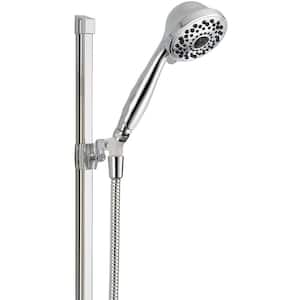 7-Spray Patterns 1.75 GPM 3.81 in. Wall Mount Handheld Shower Head with Slide Bar in Chrome