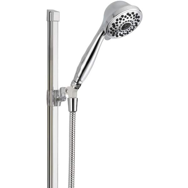 Delta 7-Spray Patterns 1.75 GPM 3.81 in. Wall Mount Handheld Shower ...