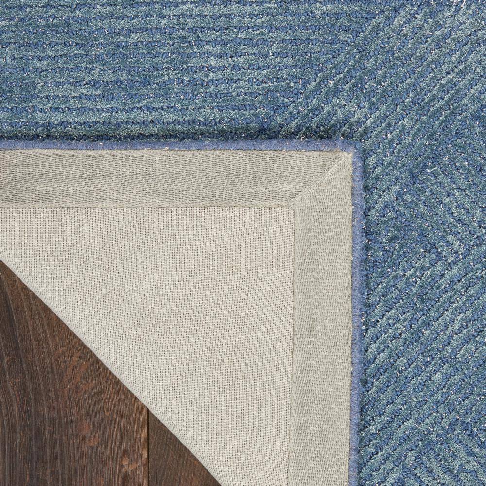 Celestial Abstract 5'3" x 7'3" Blue Hand-Tufted Wool-Viscose Rug