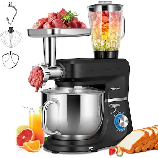 VIVOHOME 8.5 qt. 10-Speed 6 in 1 Multifunctional Stand Mixer in