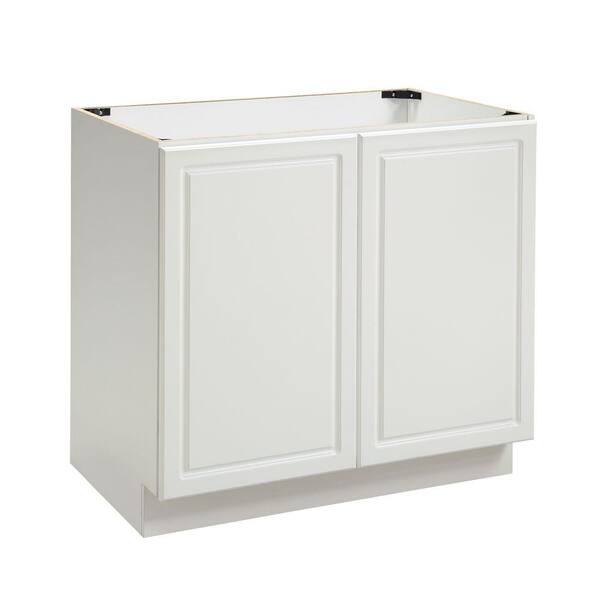 Heartland Cabinetry Heartland Ready to Assemble 36x34.5x24.3 in. Sink Base Cabinet with Double Doors in White